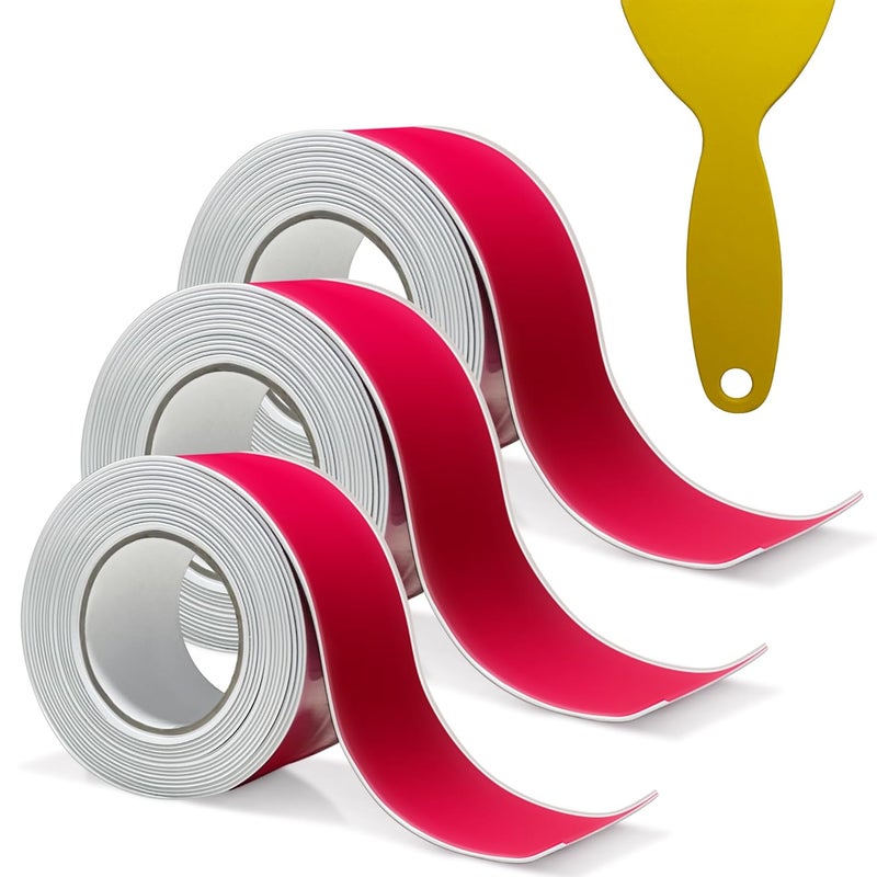 CodaBow 3 Rolls White Caulk Tape for Bathtub Self Adhesive，Peel and Stick Caulk Strip Waterproof，Toilet Base Sealer Strip，Toilet Sealant Tape - Image 1